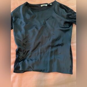 Vince silk Elegant navy Satin Women's Top